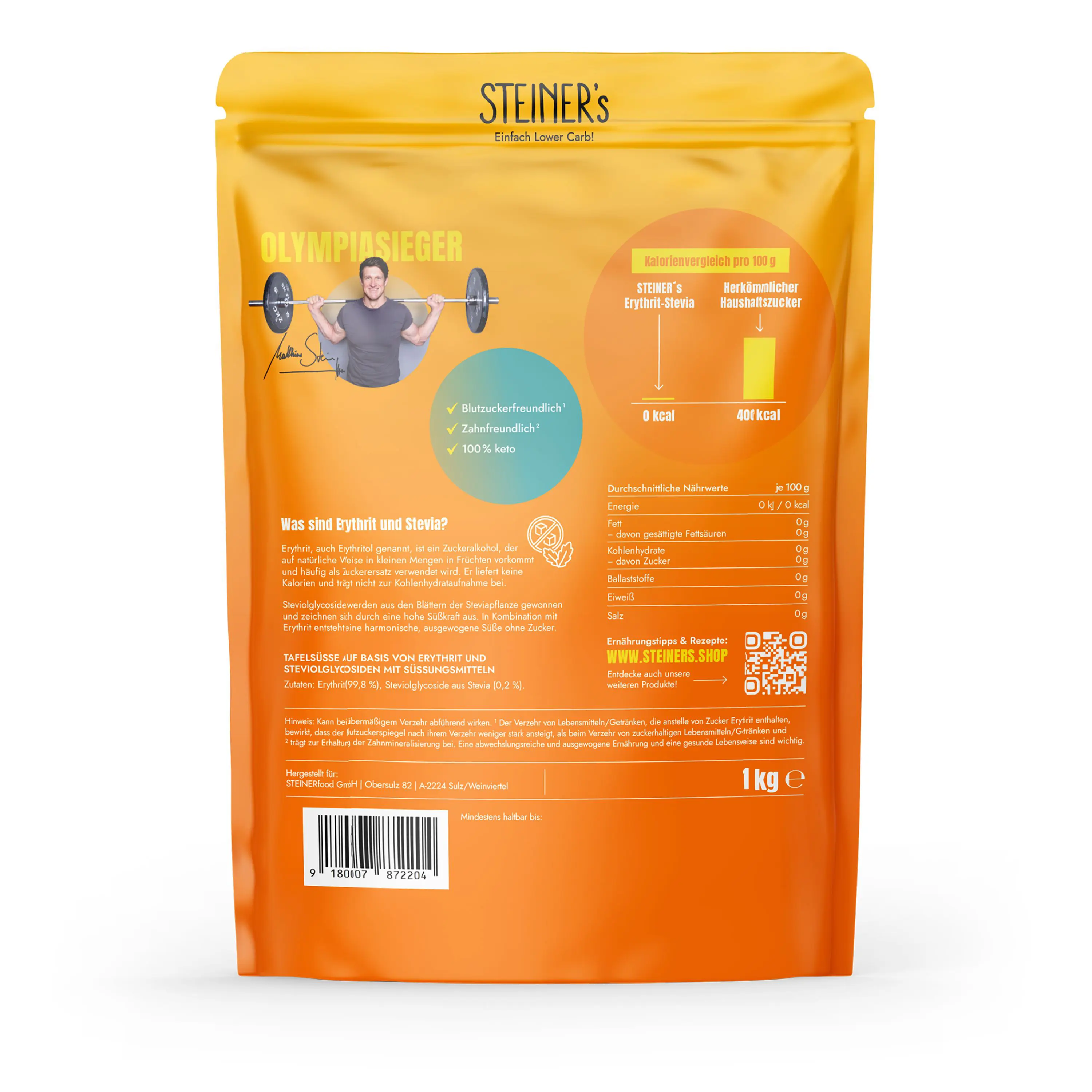STEINER´s Low Carb Erythrit + Stevia - Image 5