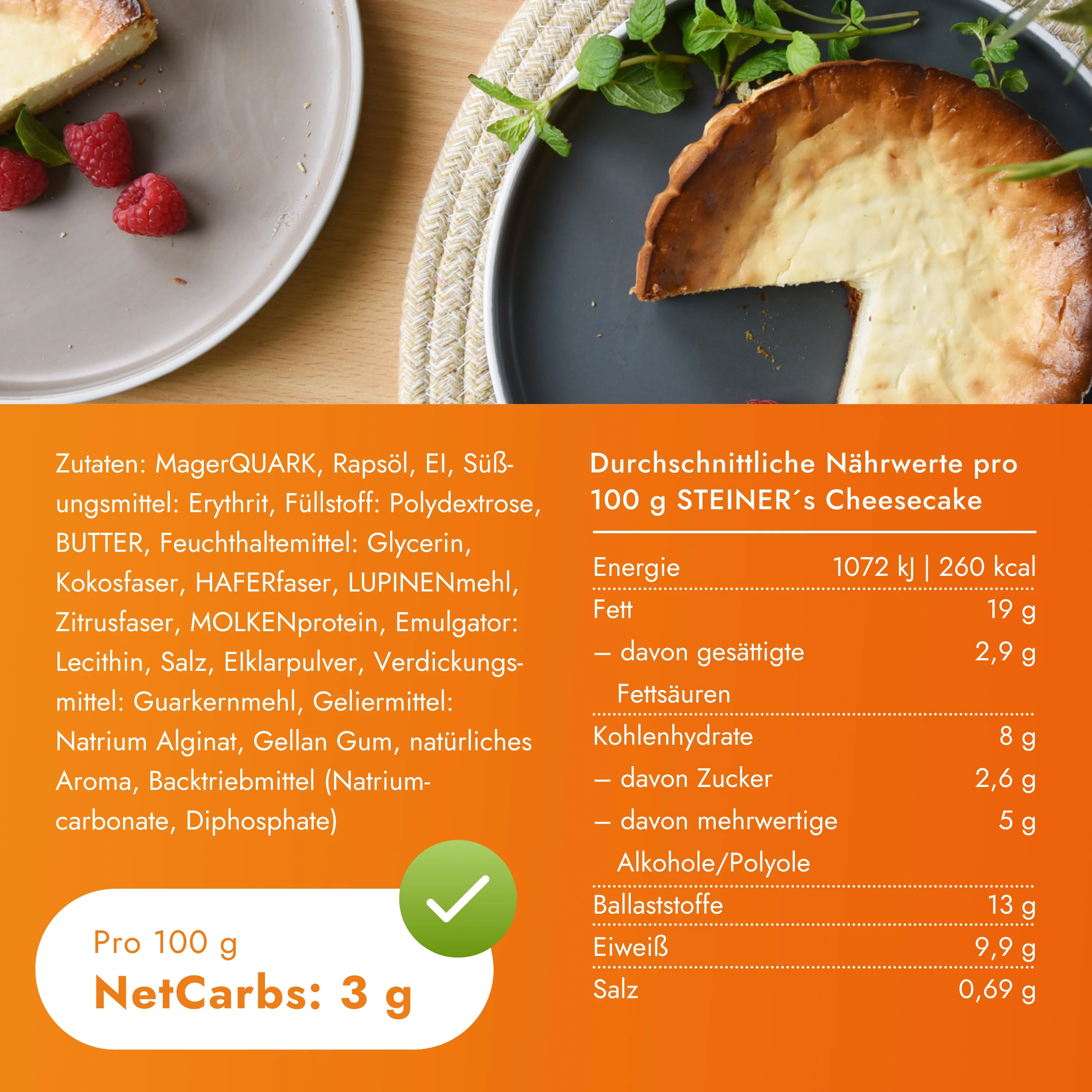 STEINER´s Low Carb Cheesecake - Image 5
