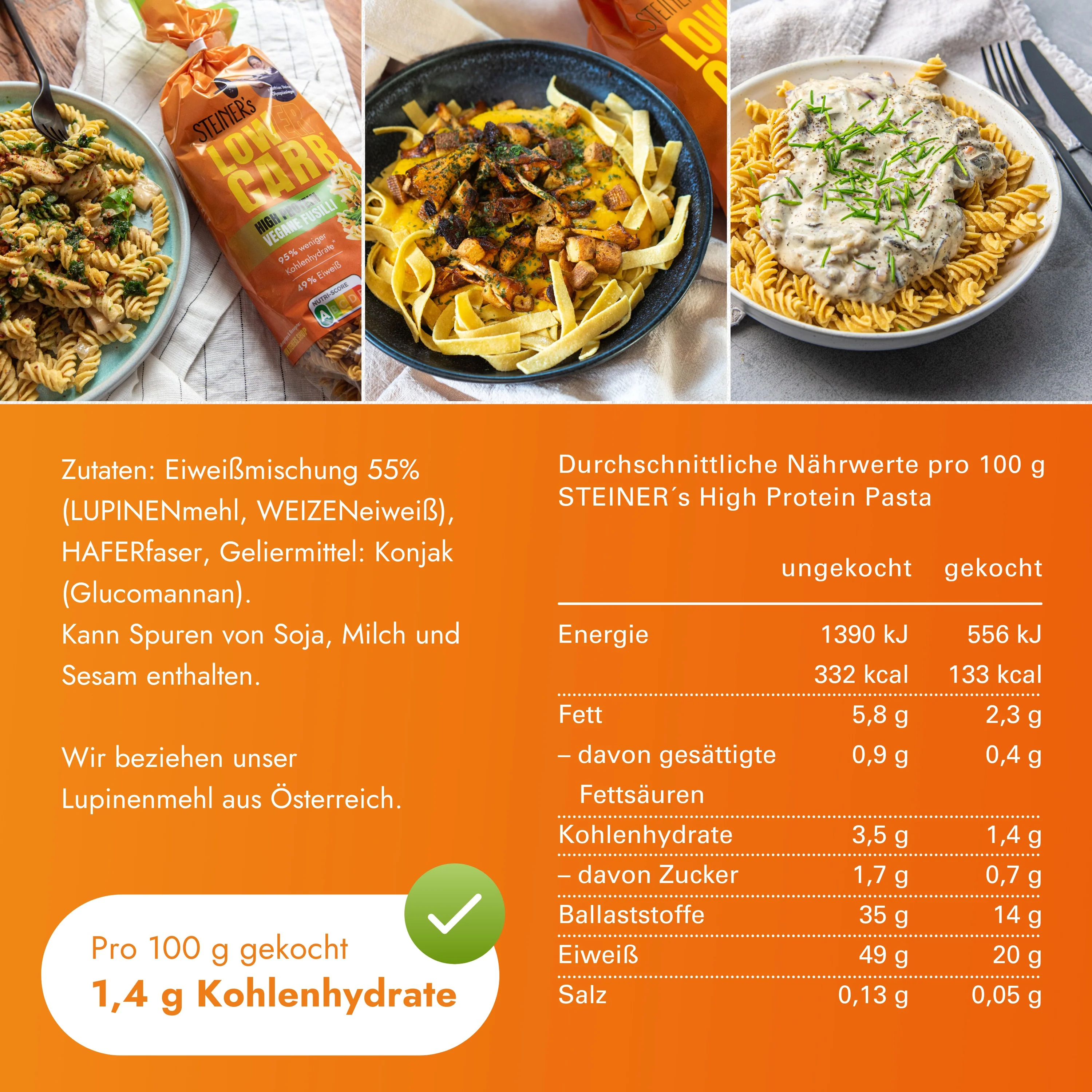 STEINER´s Low Carb High Protein Tagliatelle - Image 7