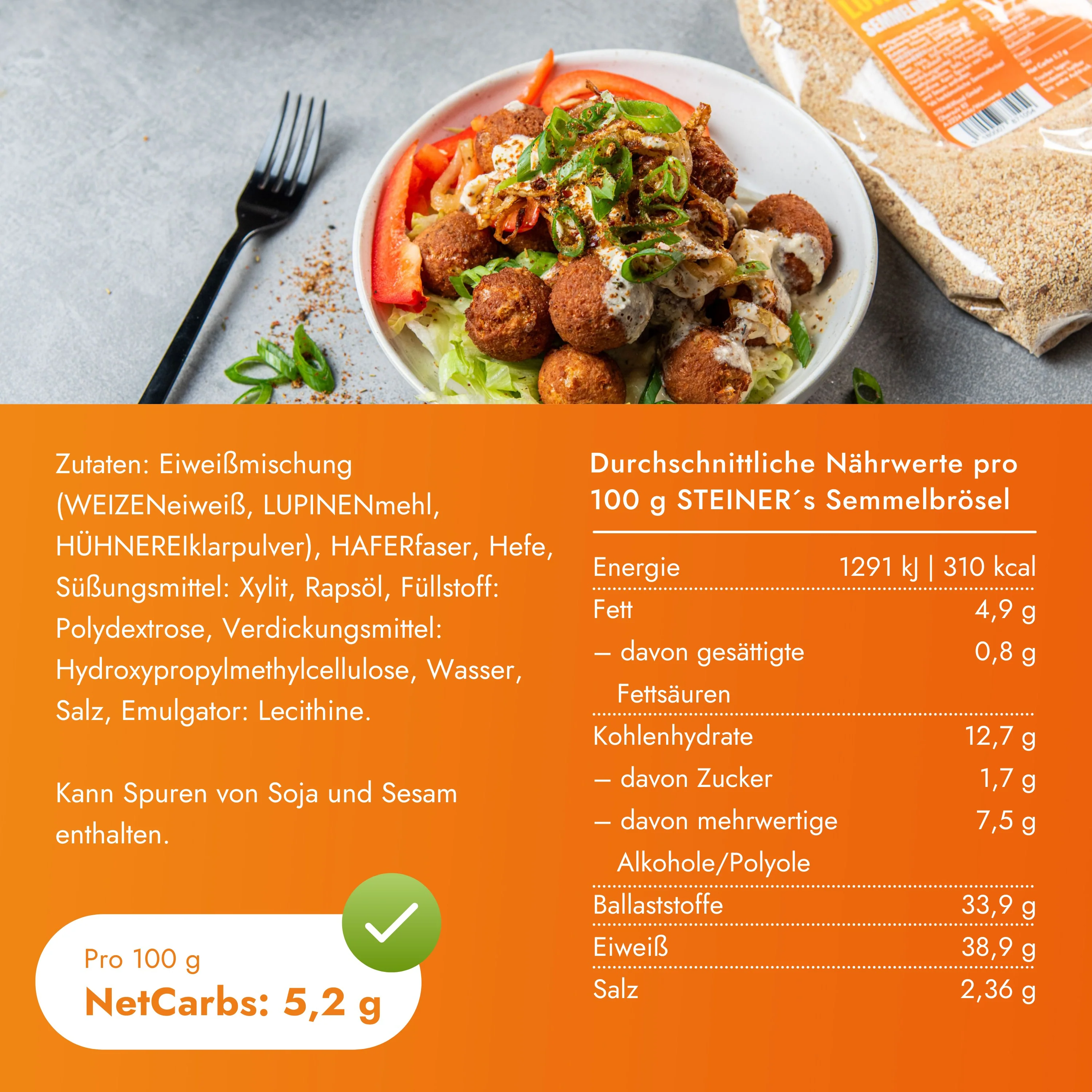 STEINER´s Low Carb High Protein Semmelbrösel - Image 5