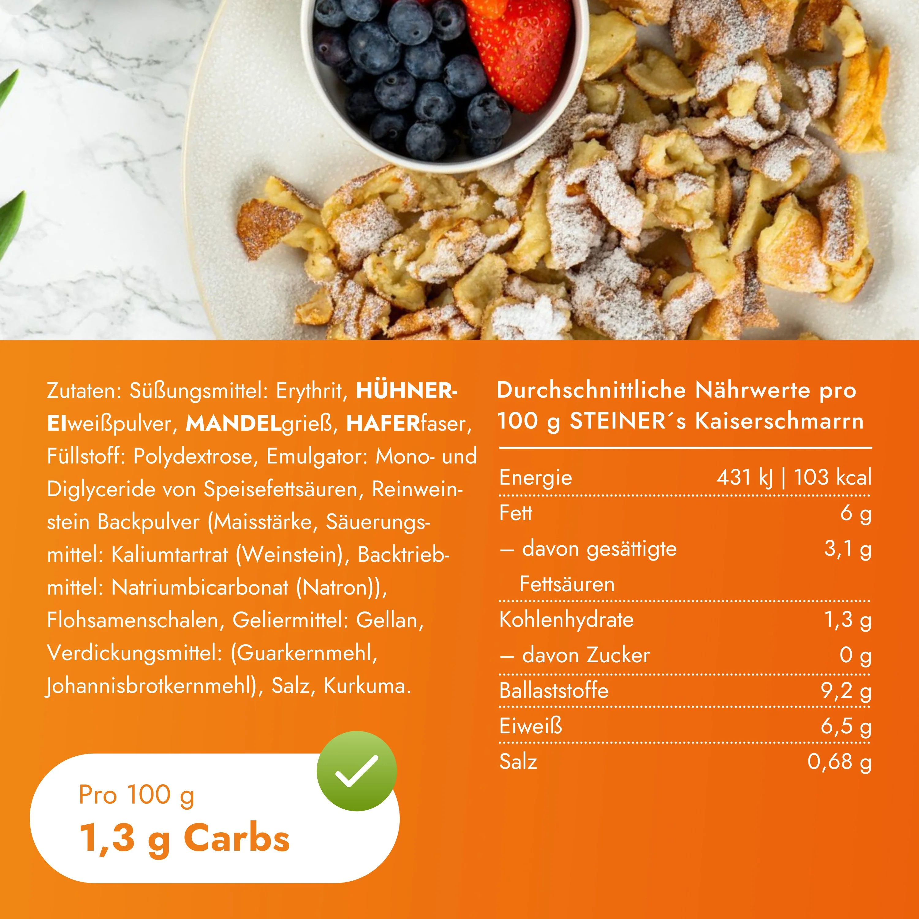 STEINER´s Low Carb Kaiserschmarrn Backmischung - Image 5