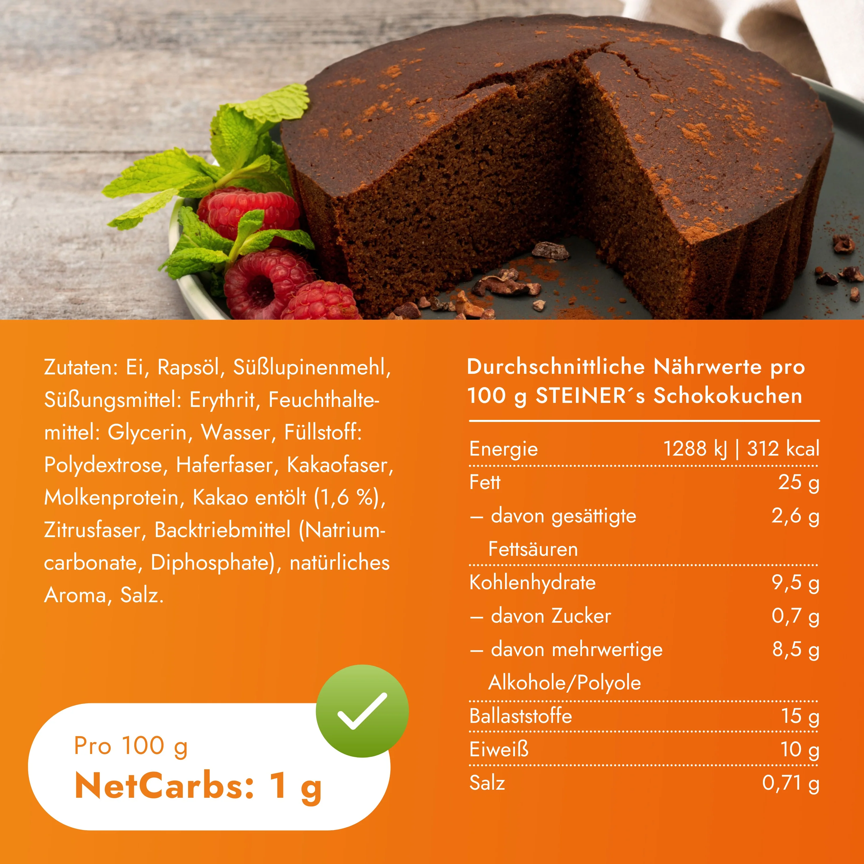 STEINER´s Low Carb Schokokuchen - Image 5